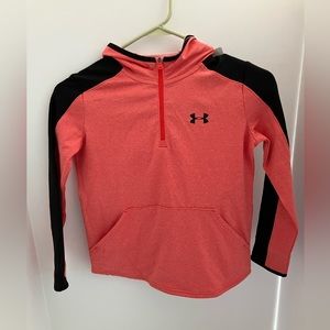 Under Armour Coldgear Youth Athletic Hoodie, size YSMP/CH, Orange/Black. NWT.